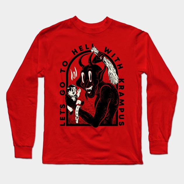 Christmas Sweaters - Krampus Long Sleeve T-Shirt by anycolordesigns